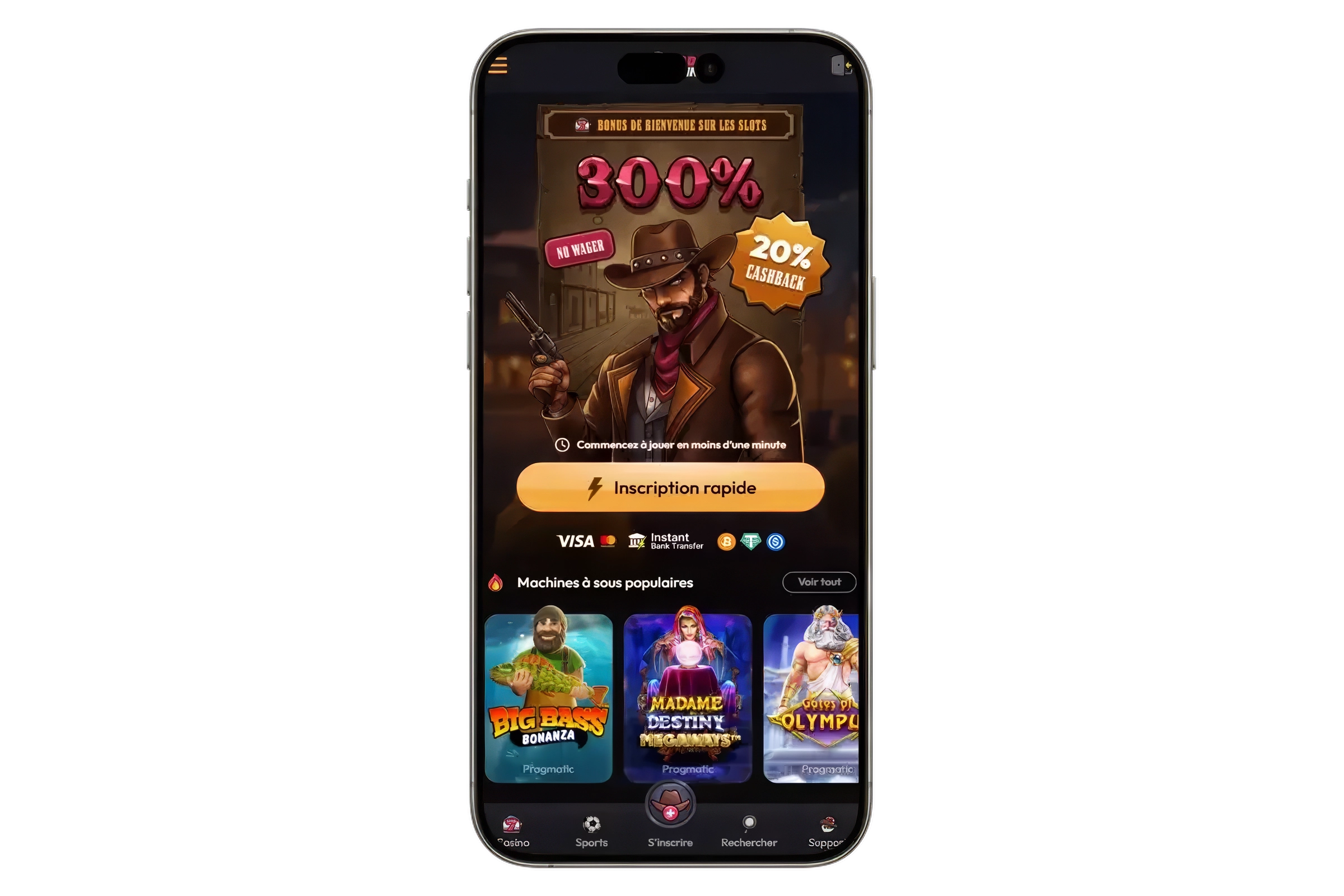 Mad Casino bonus — version mobile responsive sur smartphone